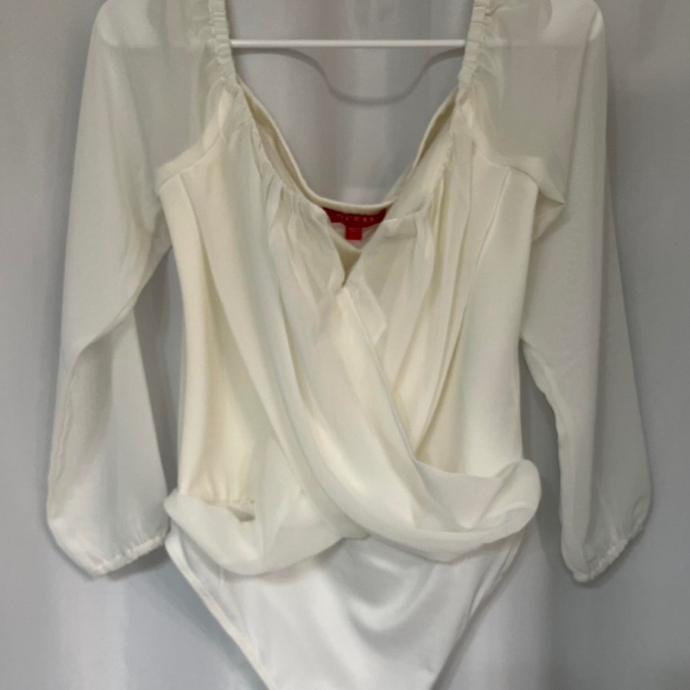 Guess Ivory Long Sleeve Top